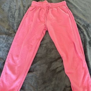 Aritzia Pink Airy Fleece Sweatpants